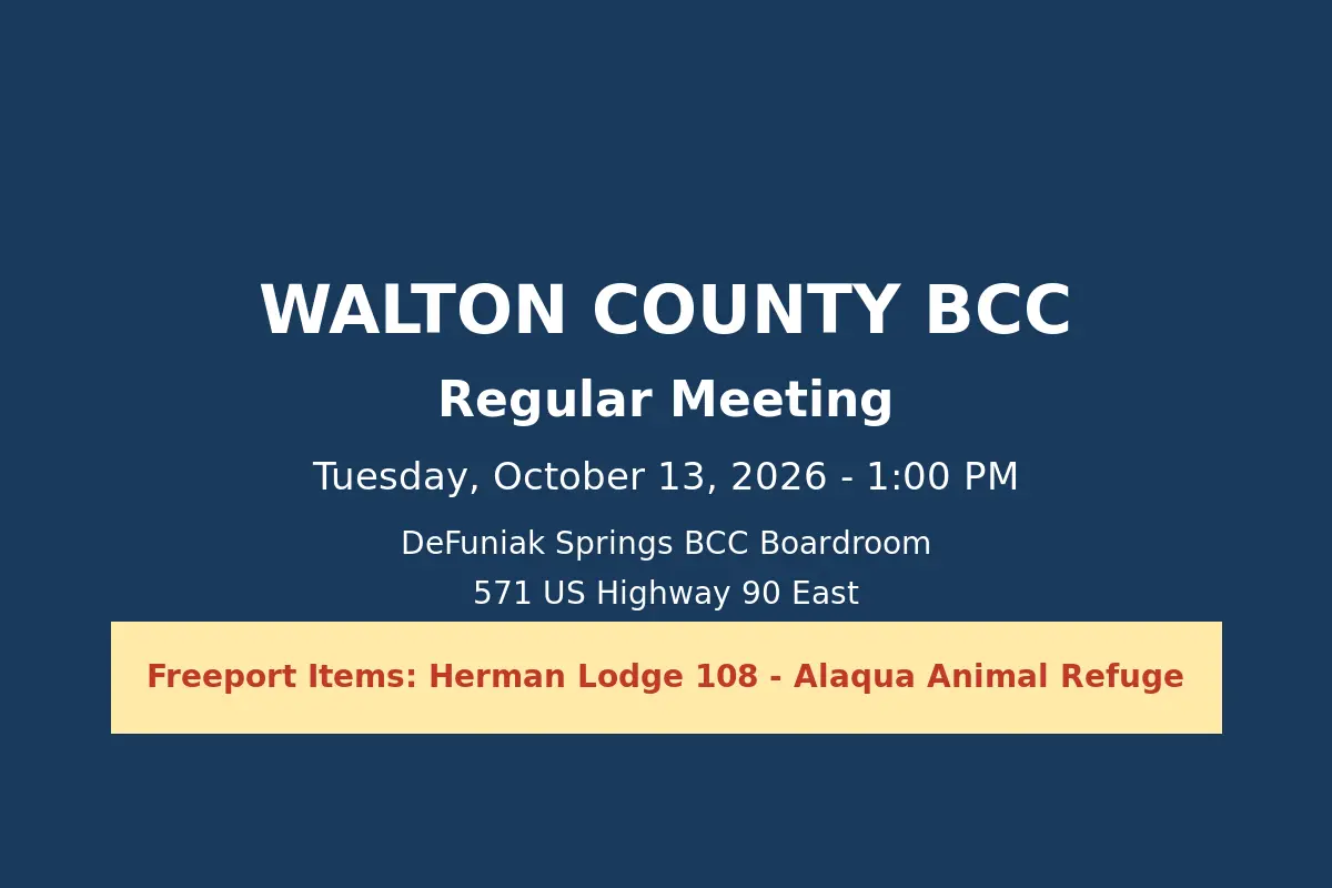 Herman Lodge Restoration and Alaqua Funding Headline Freeport Items on BCC's Oct. 13 Agenda