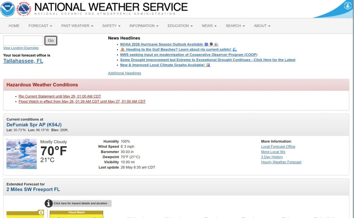 Flood Watch Issued for Freeport Area Through Tuesday Night