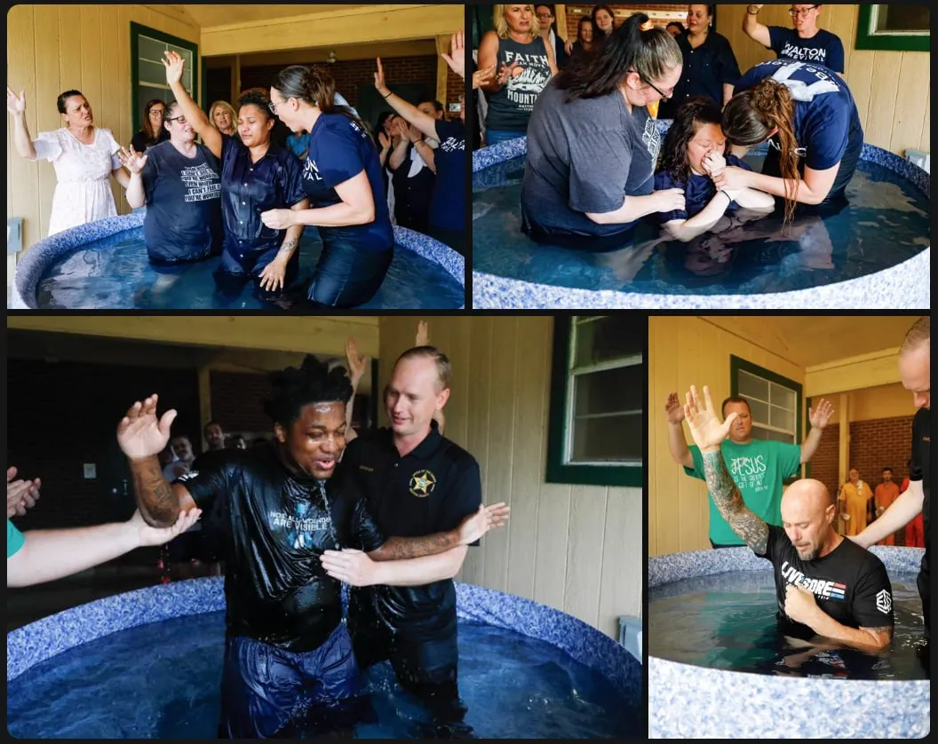 Nearly 70 Walton County Jail Inmates Baptized Through Faith-Based Outreach